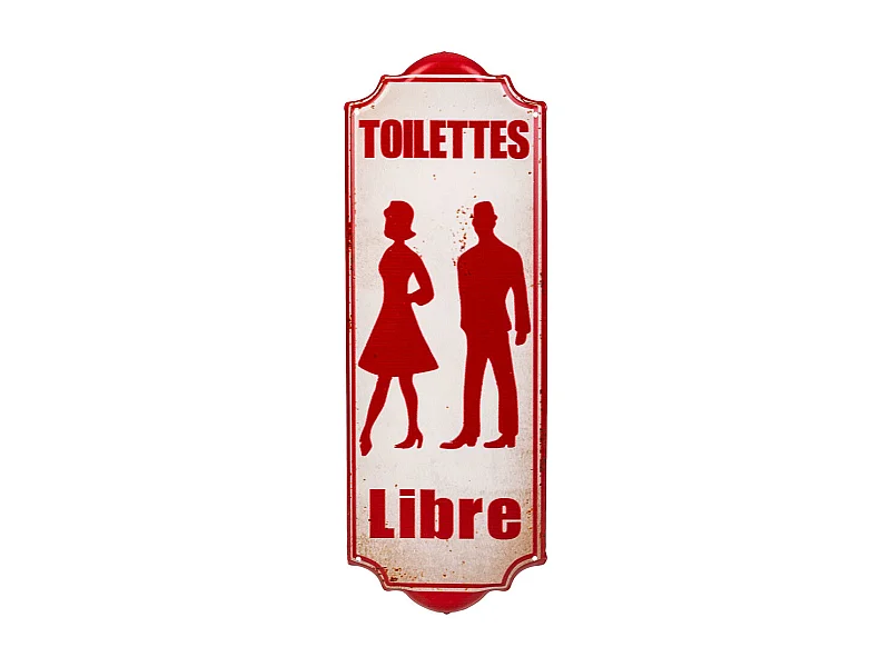 Placa de de metal roja 15x38x1