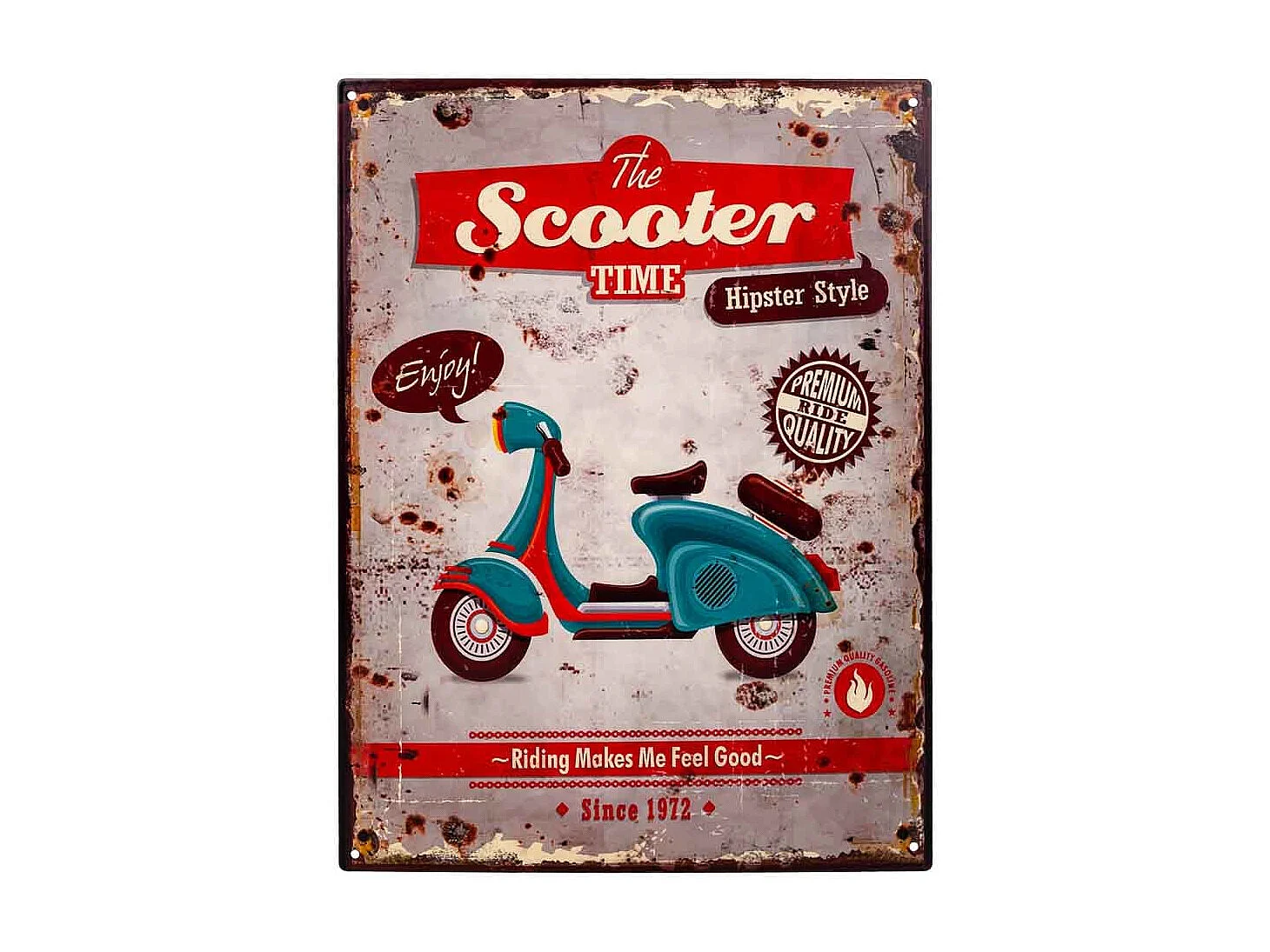 Placa de metal branco 25x33x0,6