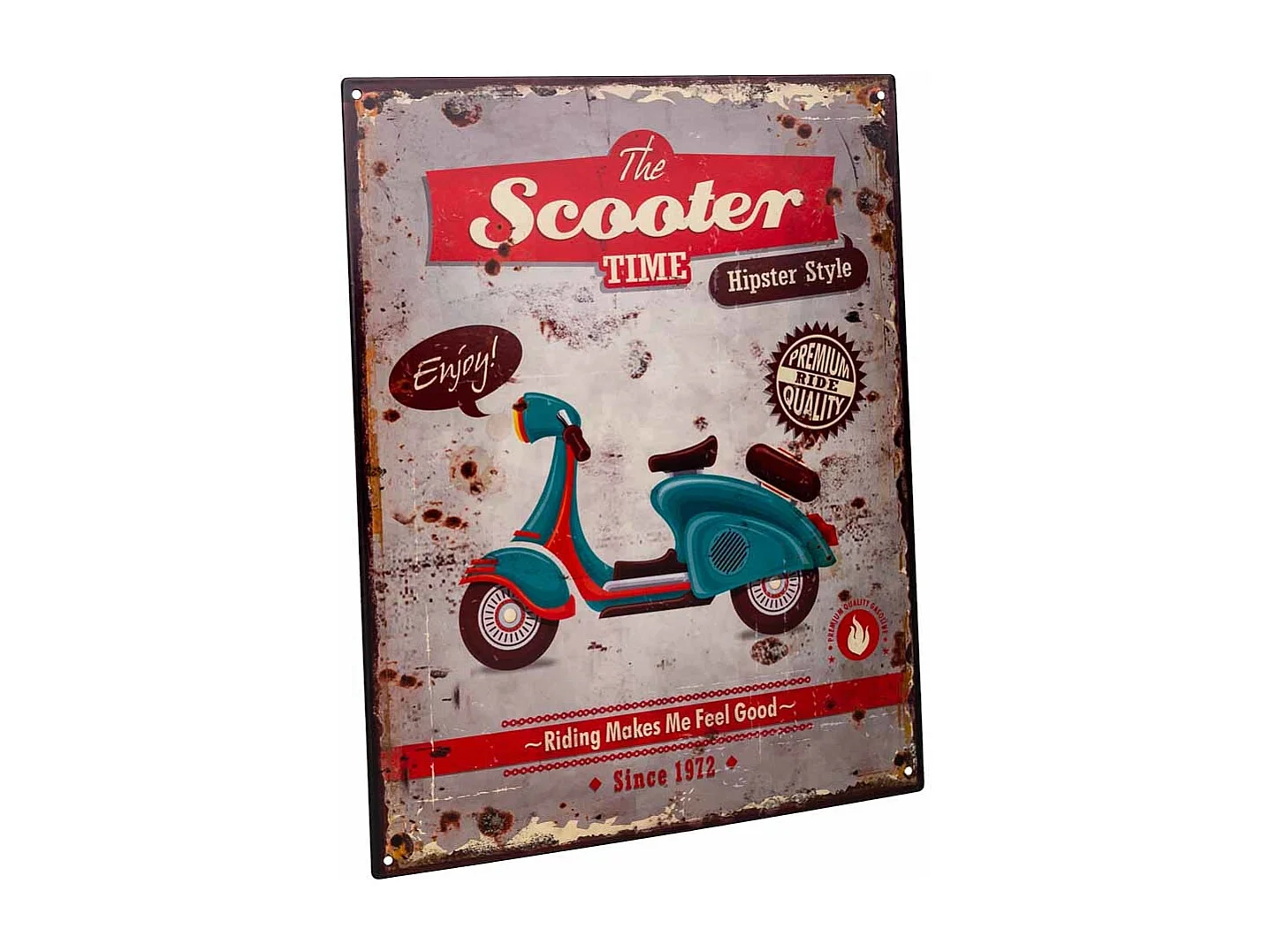 Weiße Metallplatte 25x33x0,6h cm