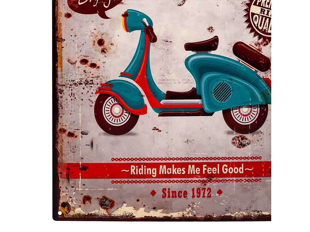 Weiße Metallplatte 25x33x0,6h cm