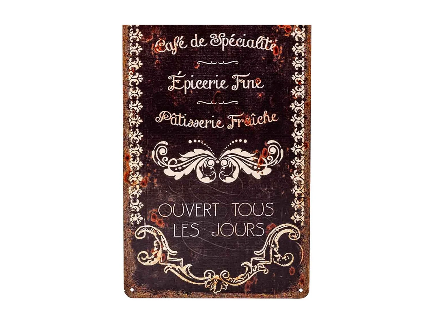 Braune Metallplatte 20x50x0,6h cm