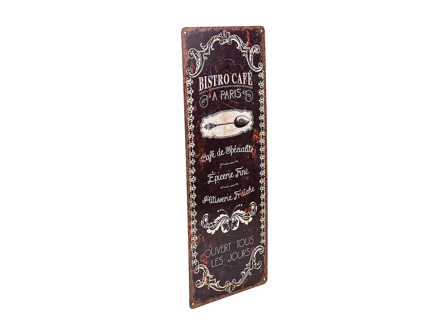 Placa de de metal marrón 20x50x0,6