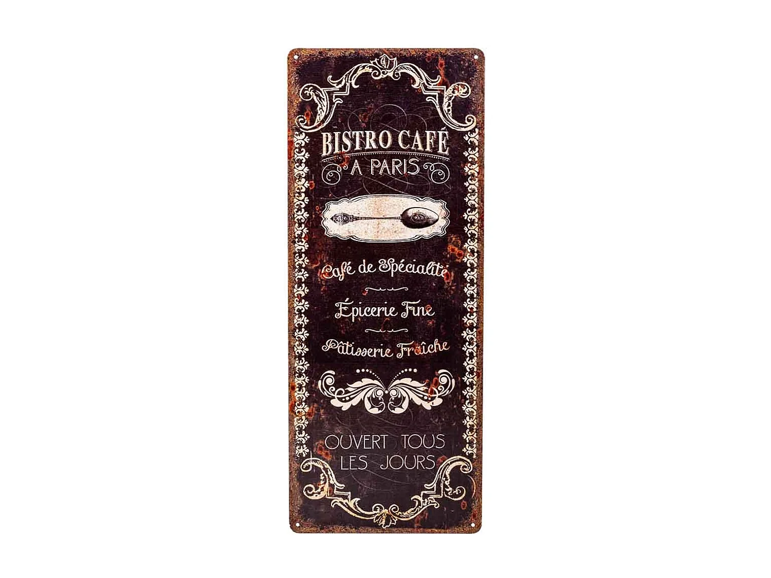 Placa de de metal marrón 20x50x0,6