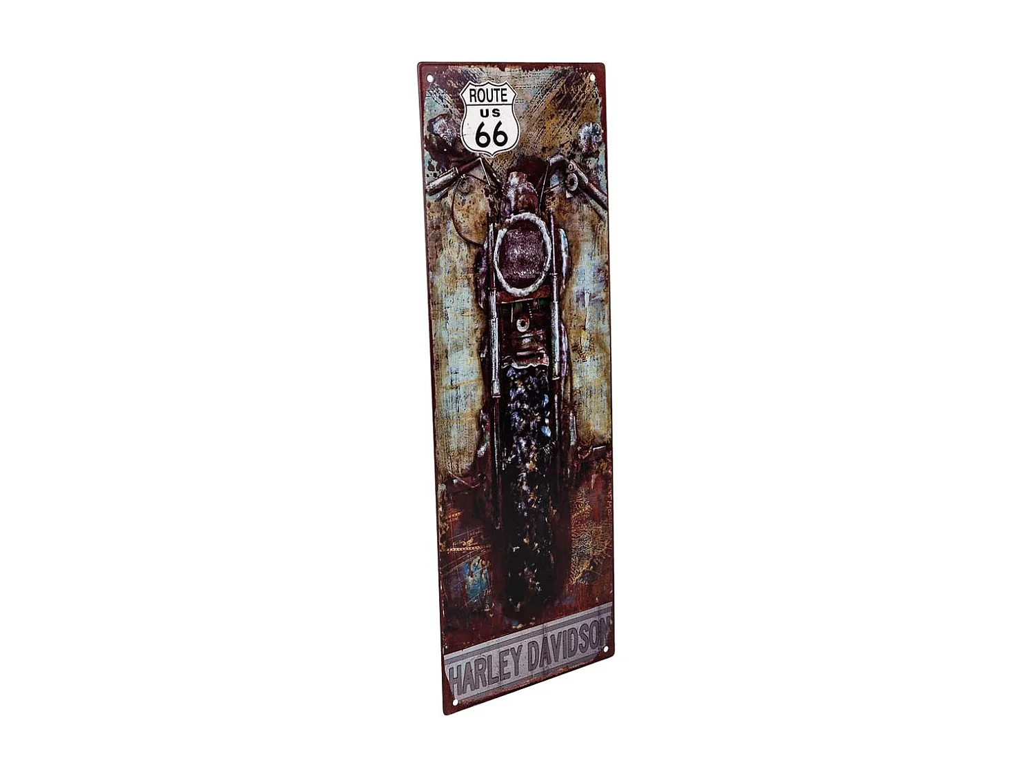 Placa de de metal marrón 36x13x0,6