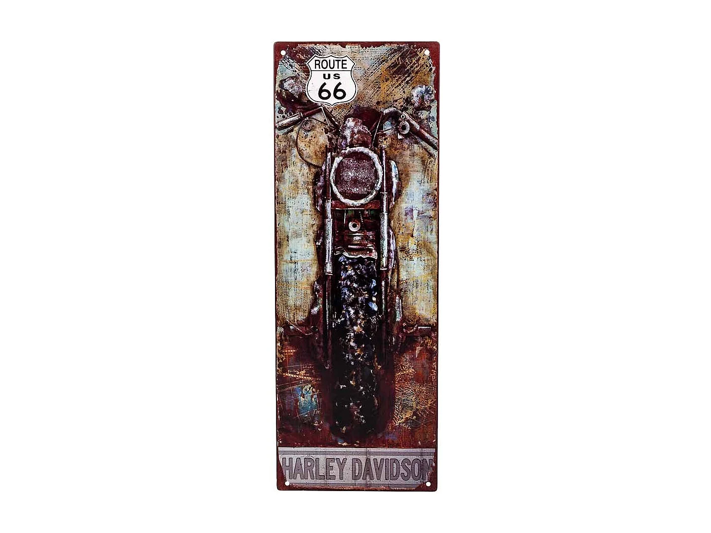 Placa de de metal marrón 36x13x0,6