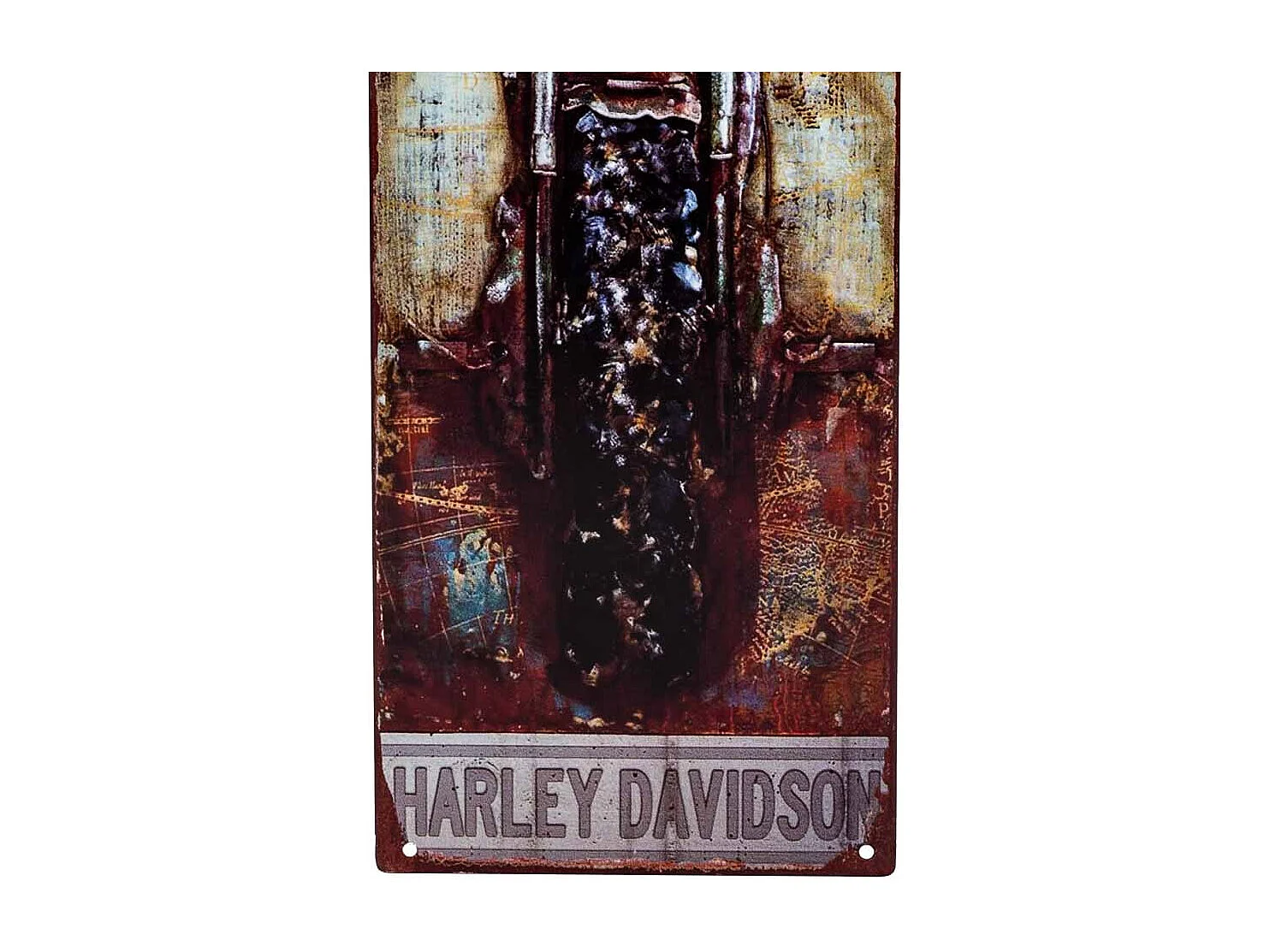 Placa de de metal marrón 36x13x0,6