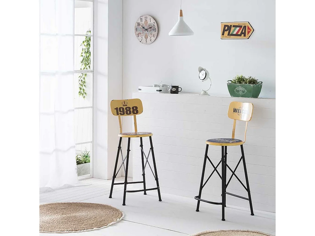 Placa de de metal amarilla 20x42x1