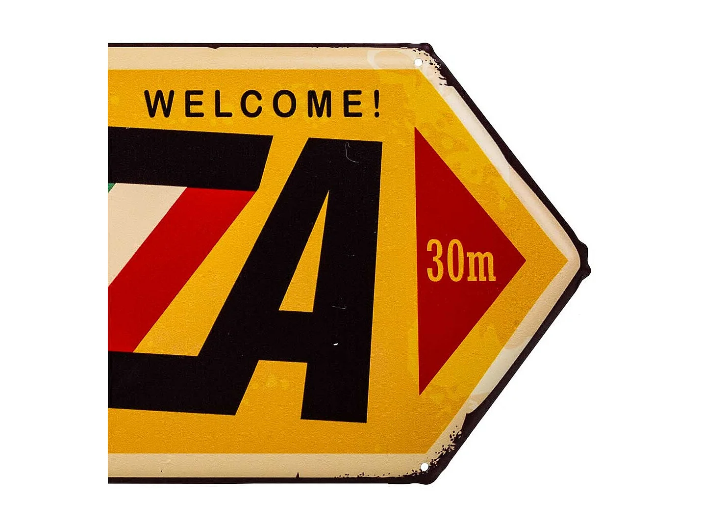 Placa de de metal amarilla 20x42x1