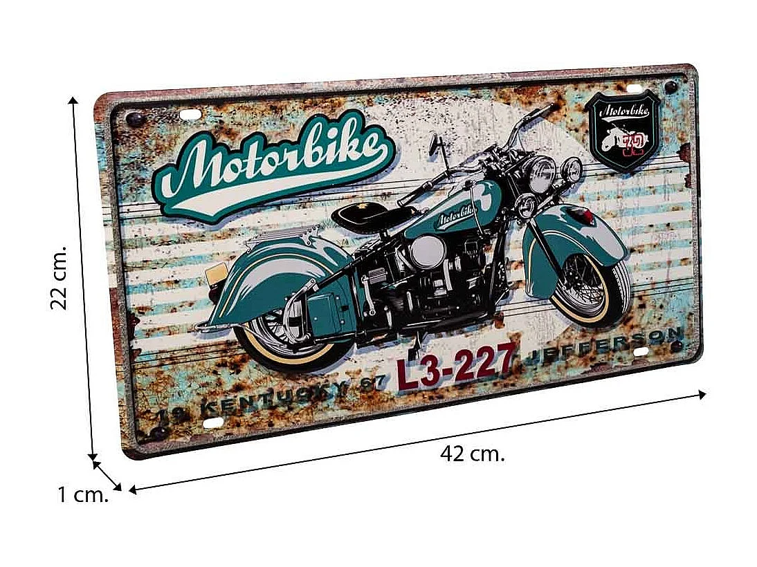 Metallplatte 22x42x1h cm