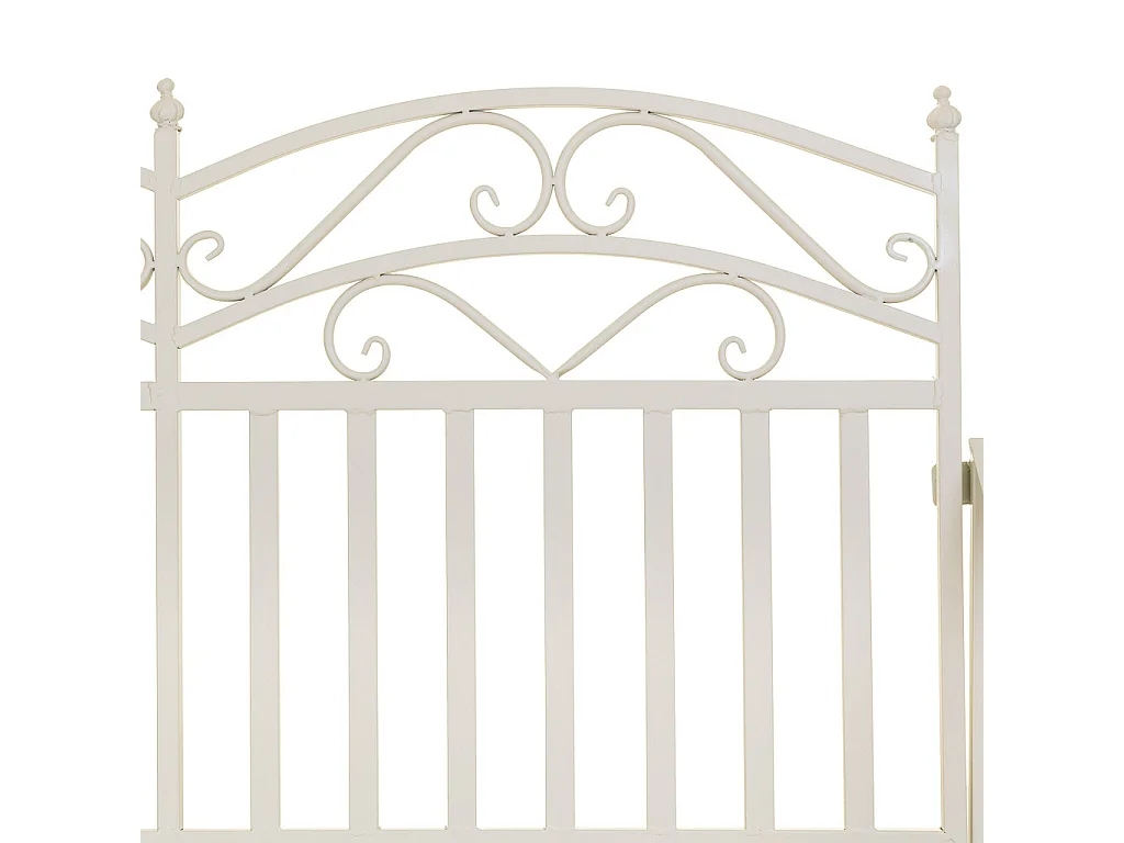 Weißes Schaukelsofa aus Schmiedeeisen 116x45x91h cm