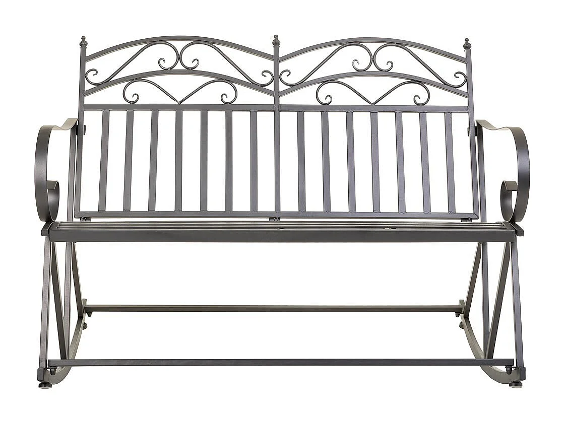 Braunes Schaukelsofa aus Schmiedeeisen 116x45x91h cm