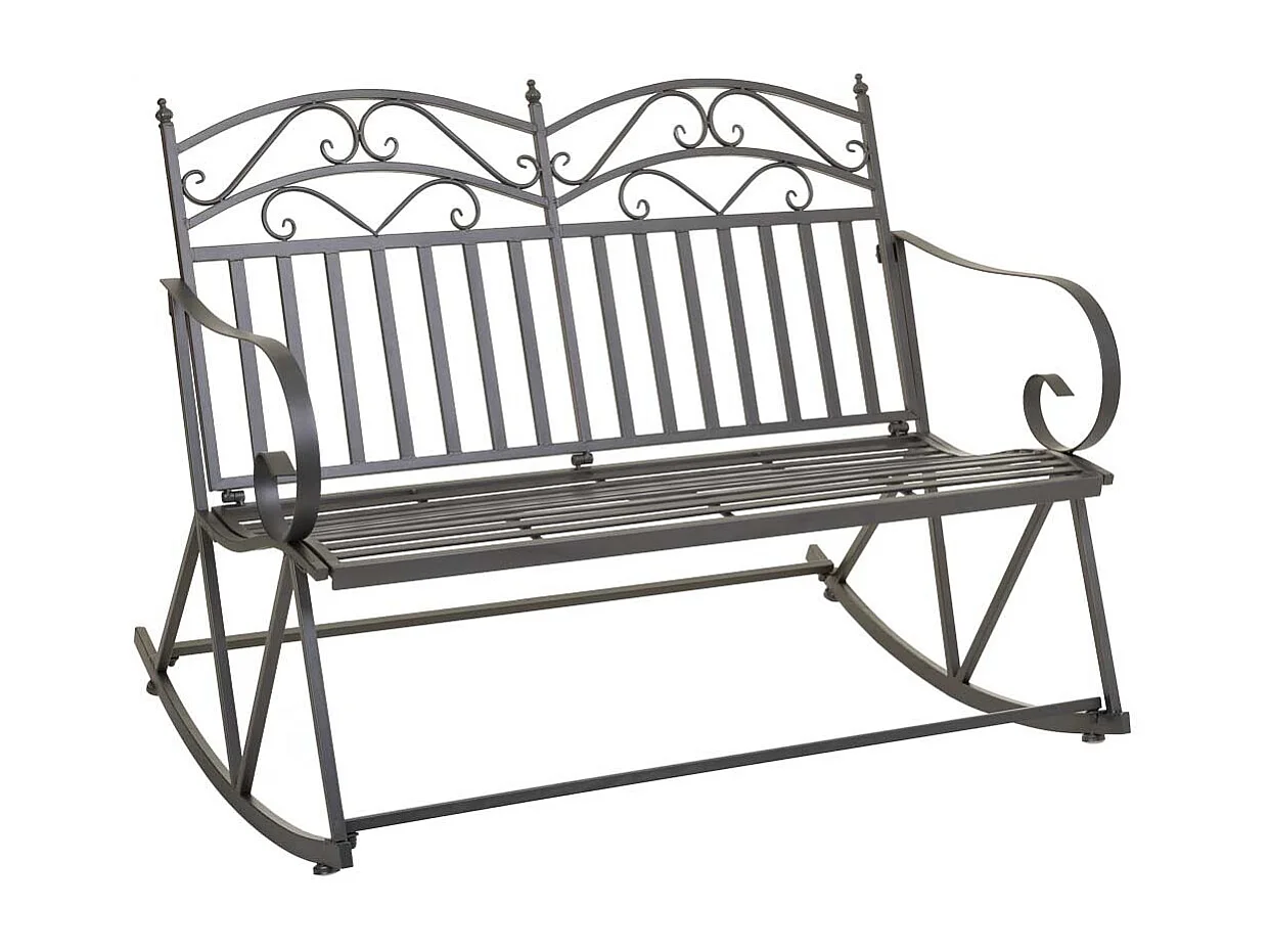 Braunes Schaukelsofa aus Schmiedeeisen 116x45x91h cm