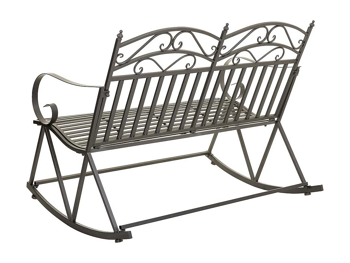 Braunes Schaukelsofa aus Schmiedeeisen 116x45x91h cm