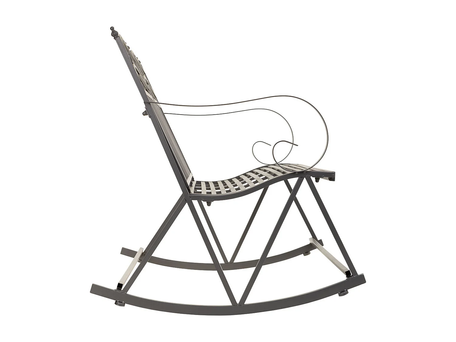 Braunes Schaukelsofa aus Schmiedeeisen 116x45x91h cm