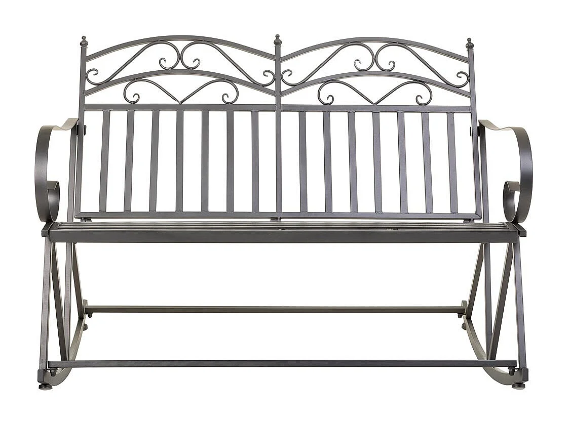Braunes Schaukelsofa aus Schmiedeeisen 116x45x91h cm
