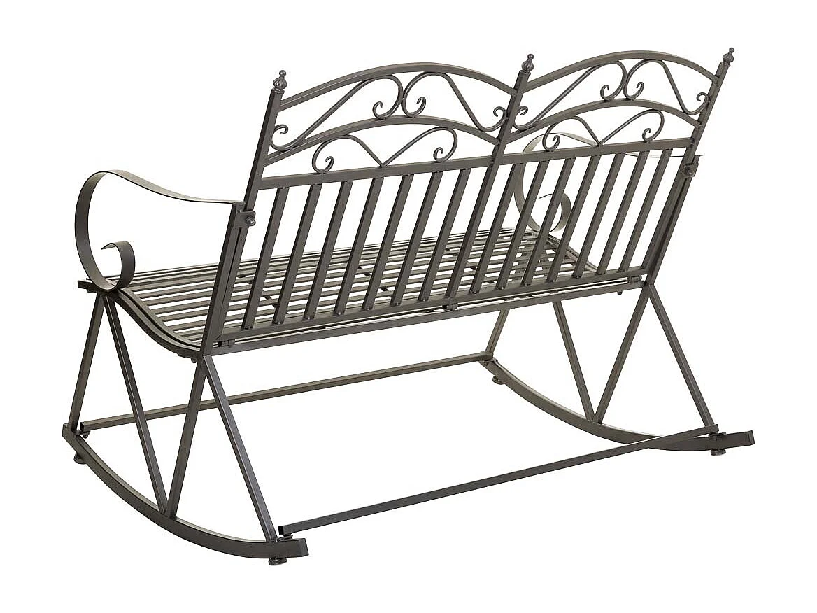 Braunes Schaukelsofa aus Schmiedeeisen 116x45x91h cm