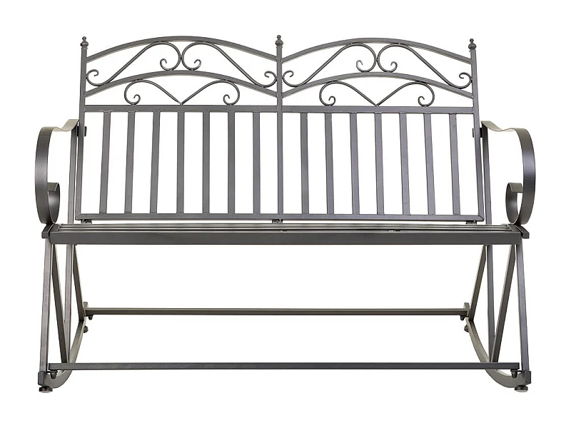 Braunes Schaukelsofa aus Schmiedeeisen 116x45x91h cm