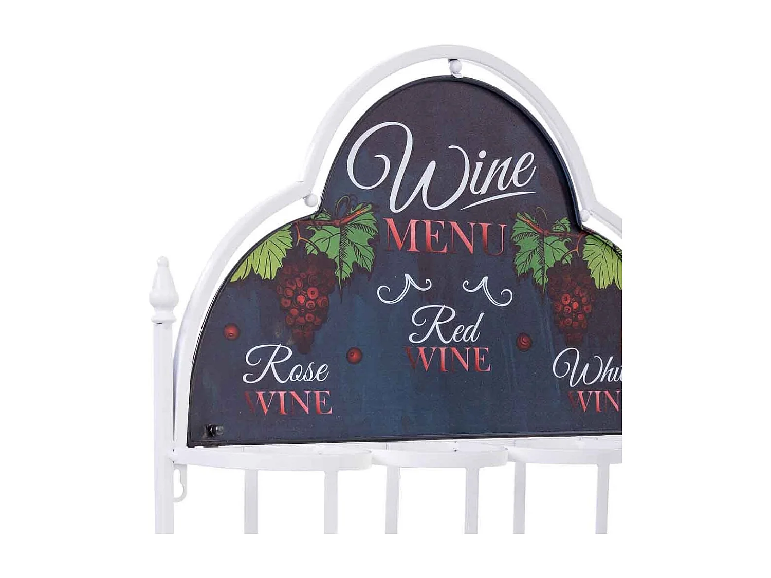 Metal wall wine rack for 8 bottles, 53x17x90H cm