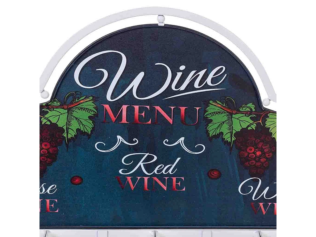 Metal wall wine rack for 8 bottles, 53x17x90H cm