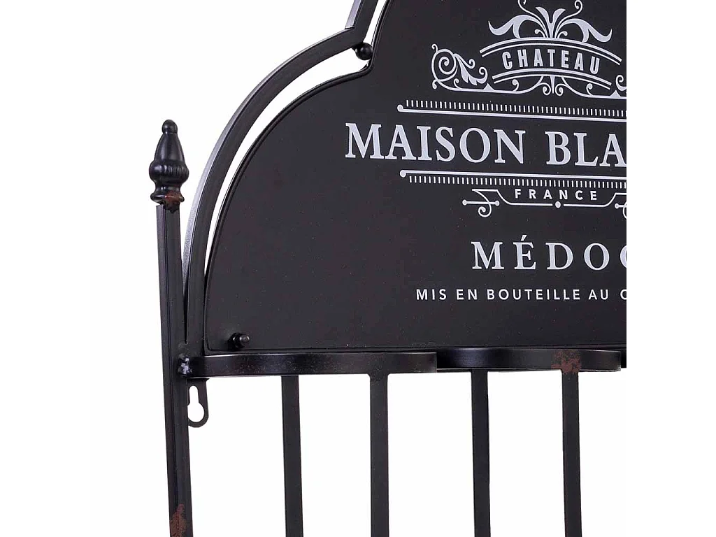 Wandregal für 8 Flaschen aus Metall, 53x17x90H cm