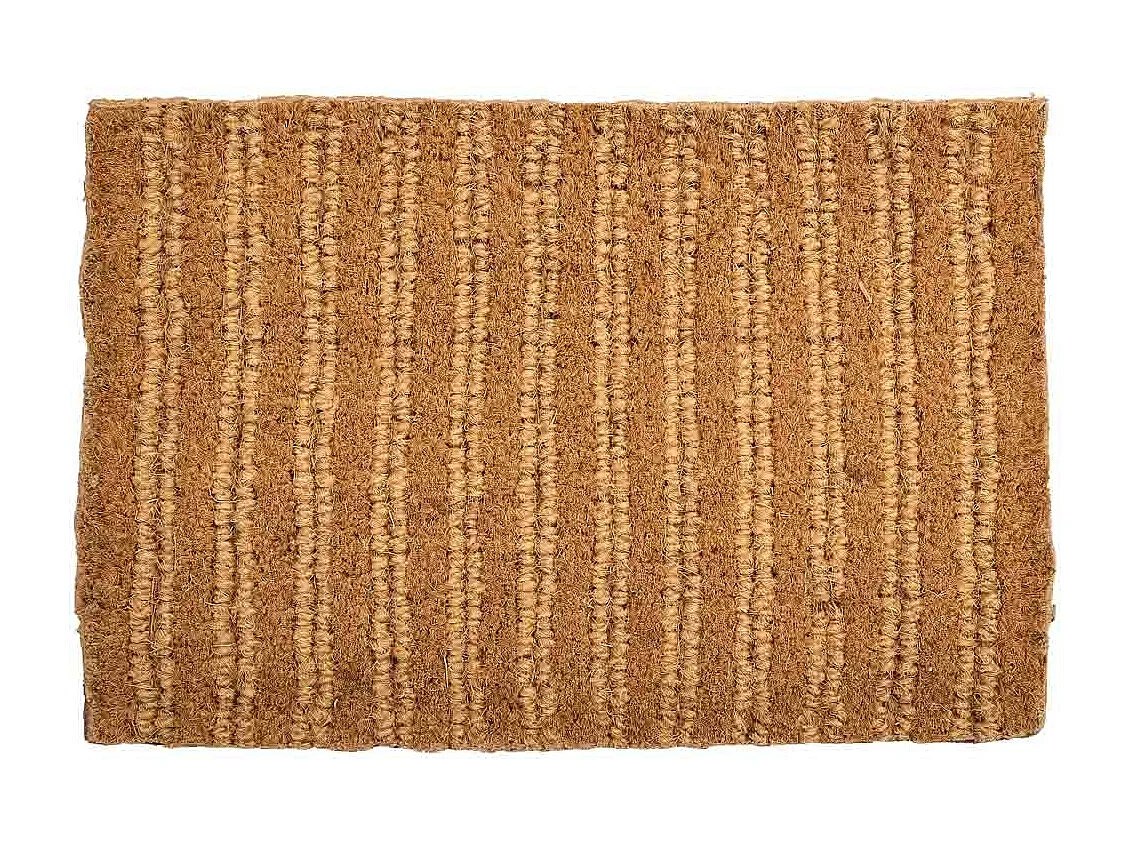 Felpudo fibra natural y goma marrón 60x40