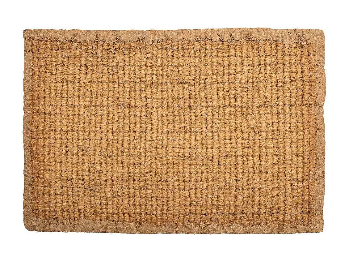 Felpudo fibra natural y goma marrón 60x40