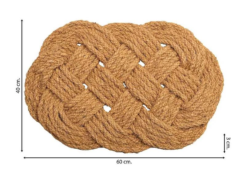 Paillasson en fibre de coco marron 60x40