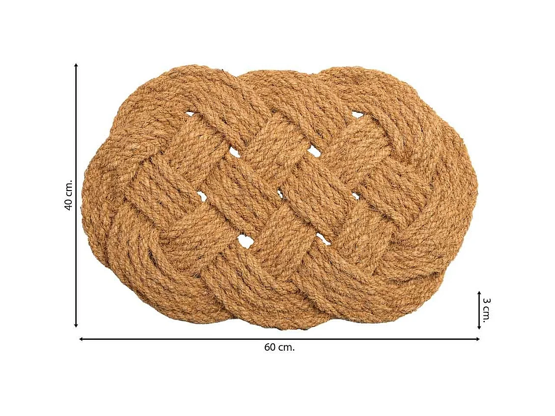 Paillasson en fibre de coco marron 60x40