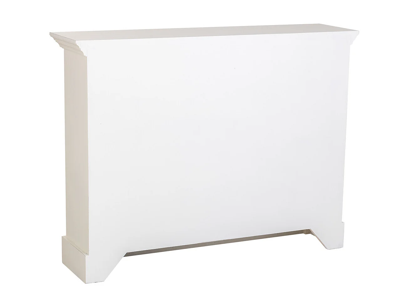 Aparador de madeira branco envelhecido com 2 portas 130x33x99h cm