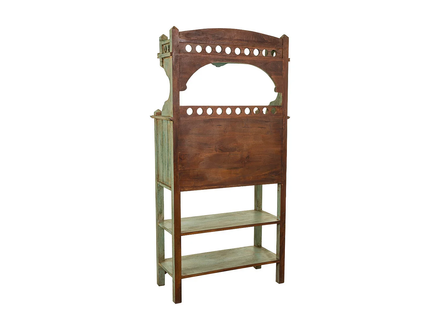 Aparador de madeira artesanal azul 75x35x150