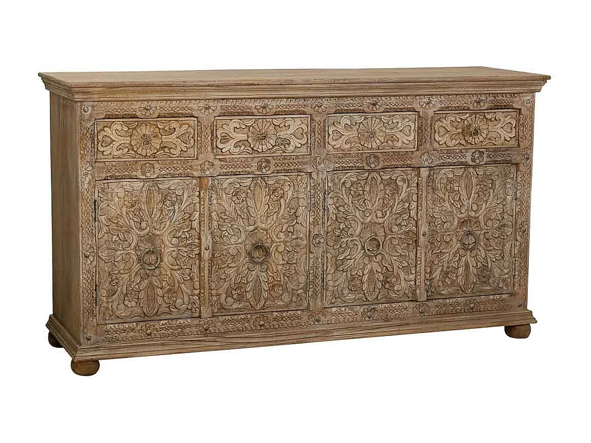 Aparador de madeira artesanal marrom 180x45x96