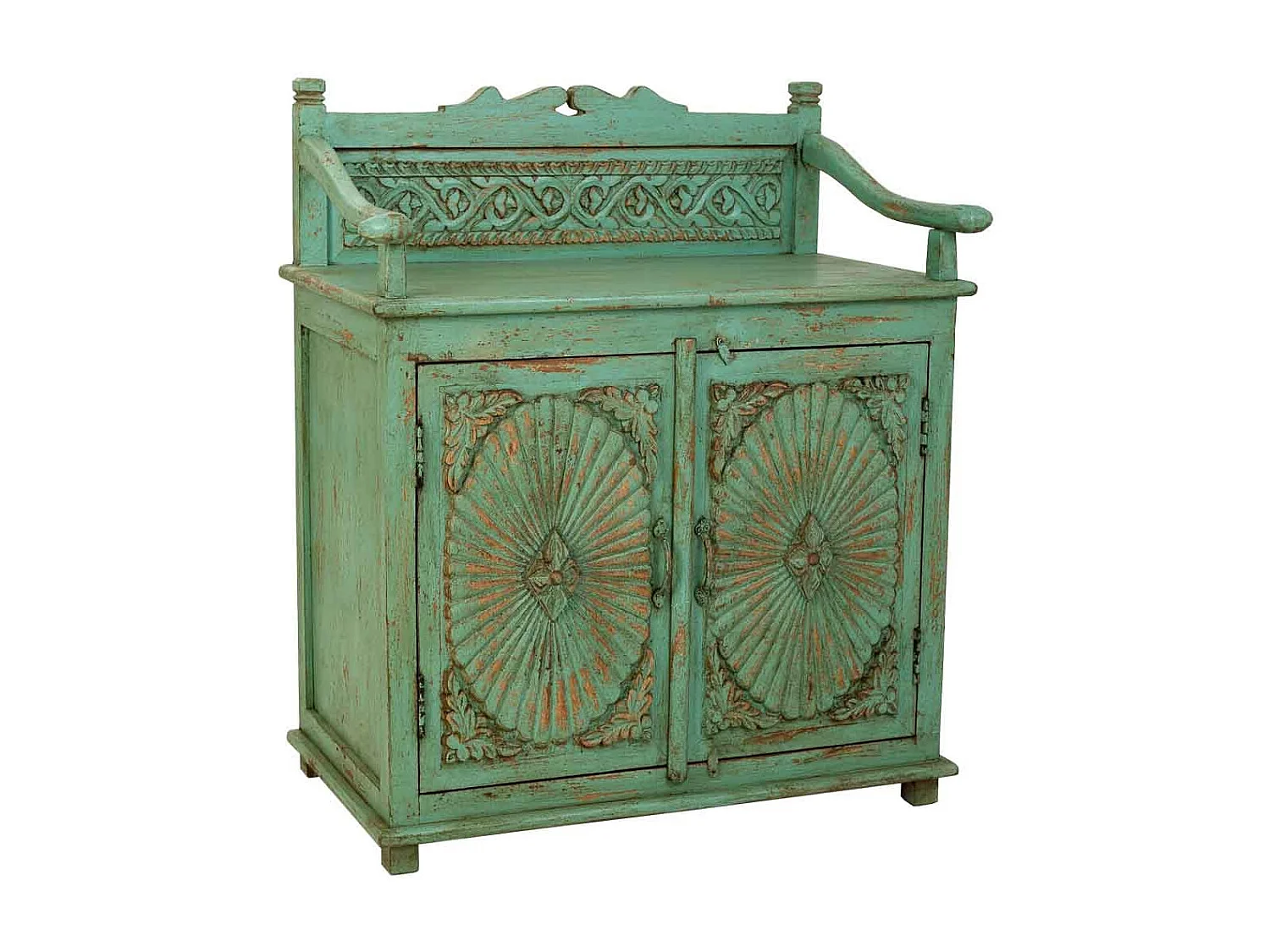 Buffet en bois vert 70x42x85