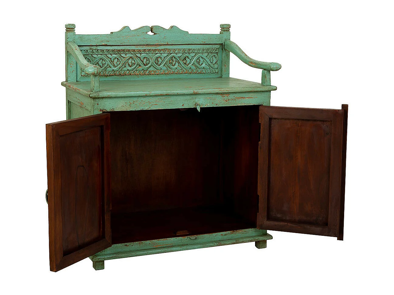 Buffet en bois vert 70x42x85
