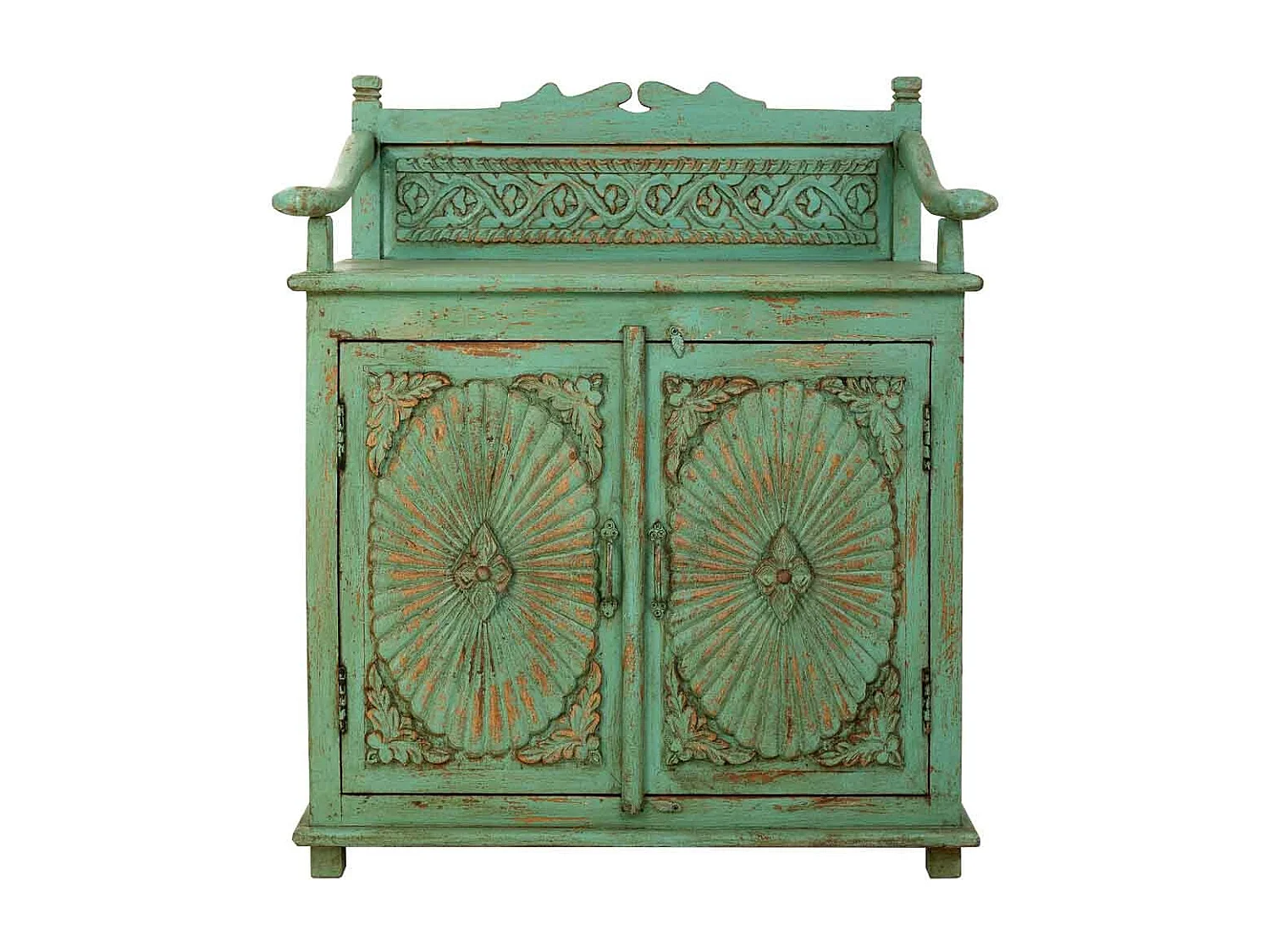 Buffet en bois vert 70x42x85