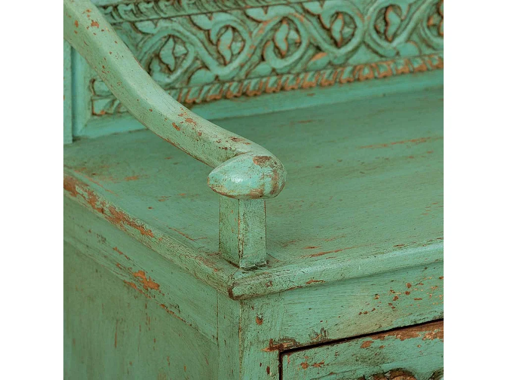 Buffet en bois vert 70x42x85