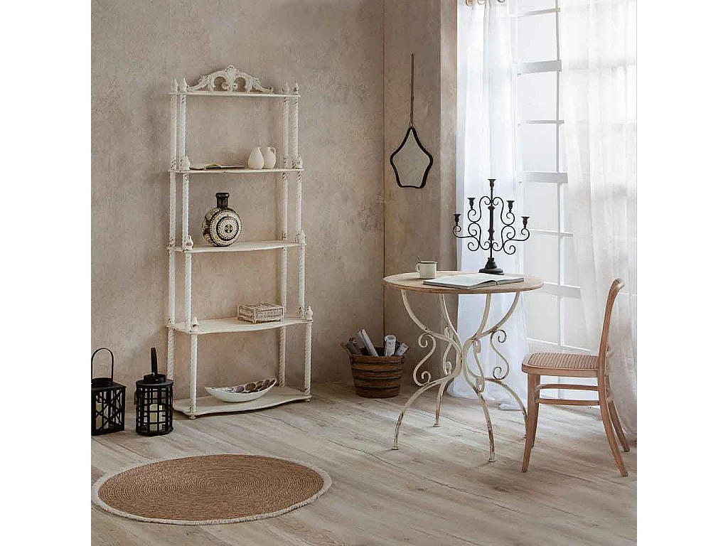 Estanteria de madera 5 baldas envejecido 78,5x39,5x193,5h cm