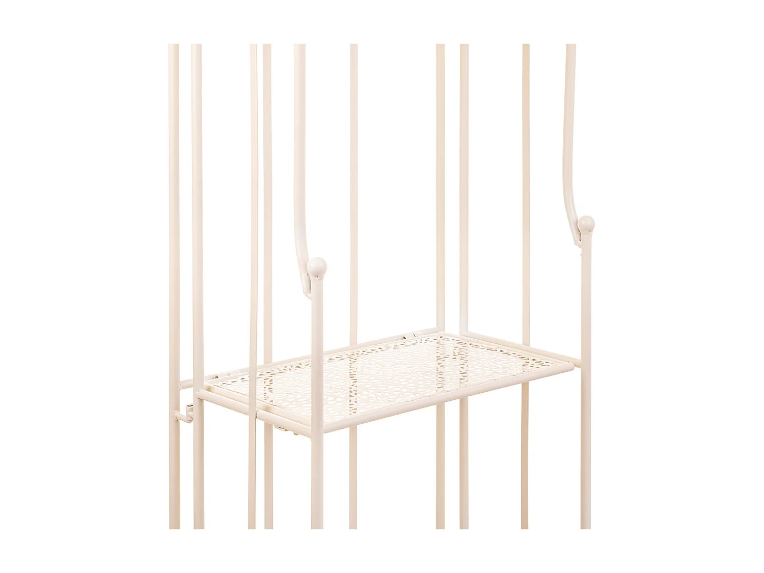 Estantería de forja blanca 40x25x158cm