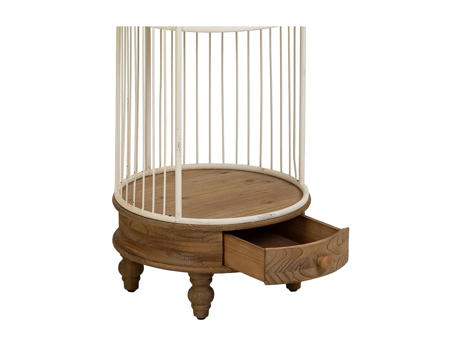 Estante de madeira e metal branca com 3 prateleiras 40x40x176h cm