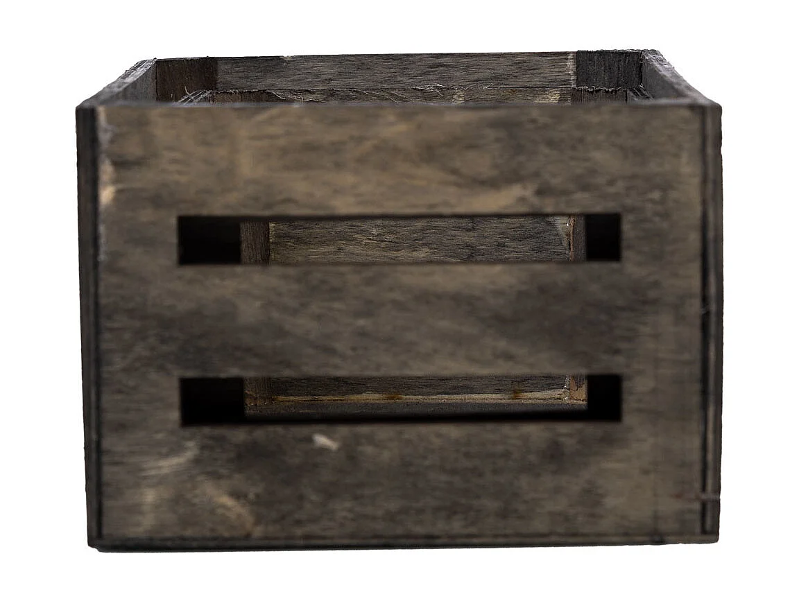 Lot de 2 tiroirs en bois gris 20x13x09-16x11x08h cm