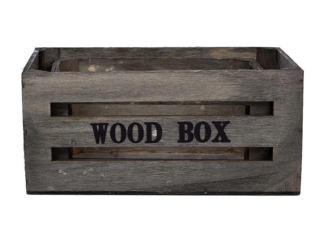 Lot de 2 tiroirs en bois gris 20x13x09-16x11x08h cm