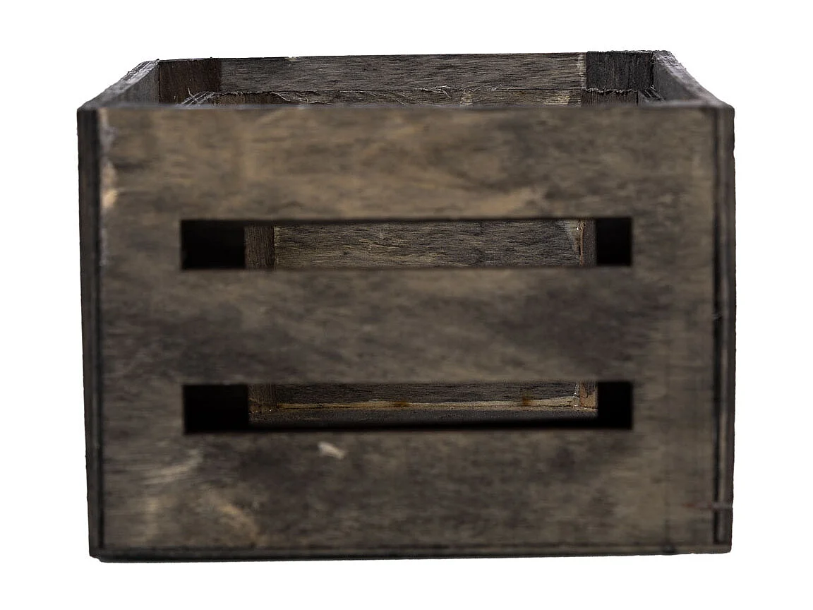 Holzschubladen-Set 2-teilig grau 20x13x09-16x11x08h cm