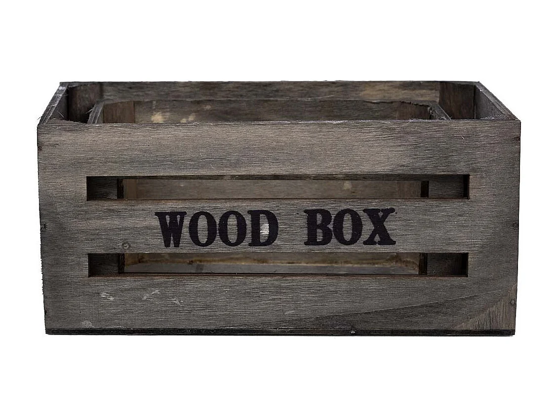 Holzschubladen-Set 2-teilig grau 20x13x09-16x11x08h cm