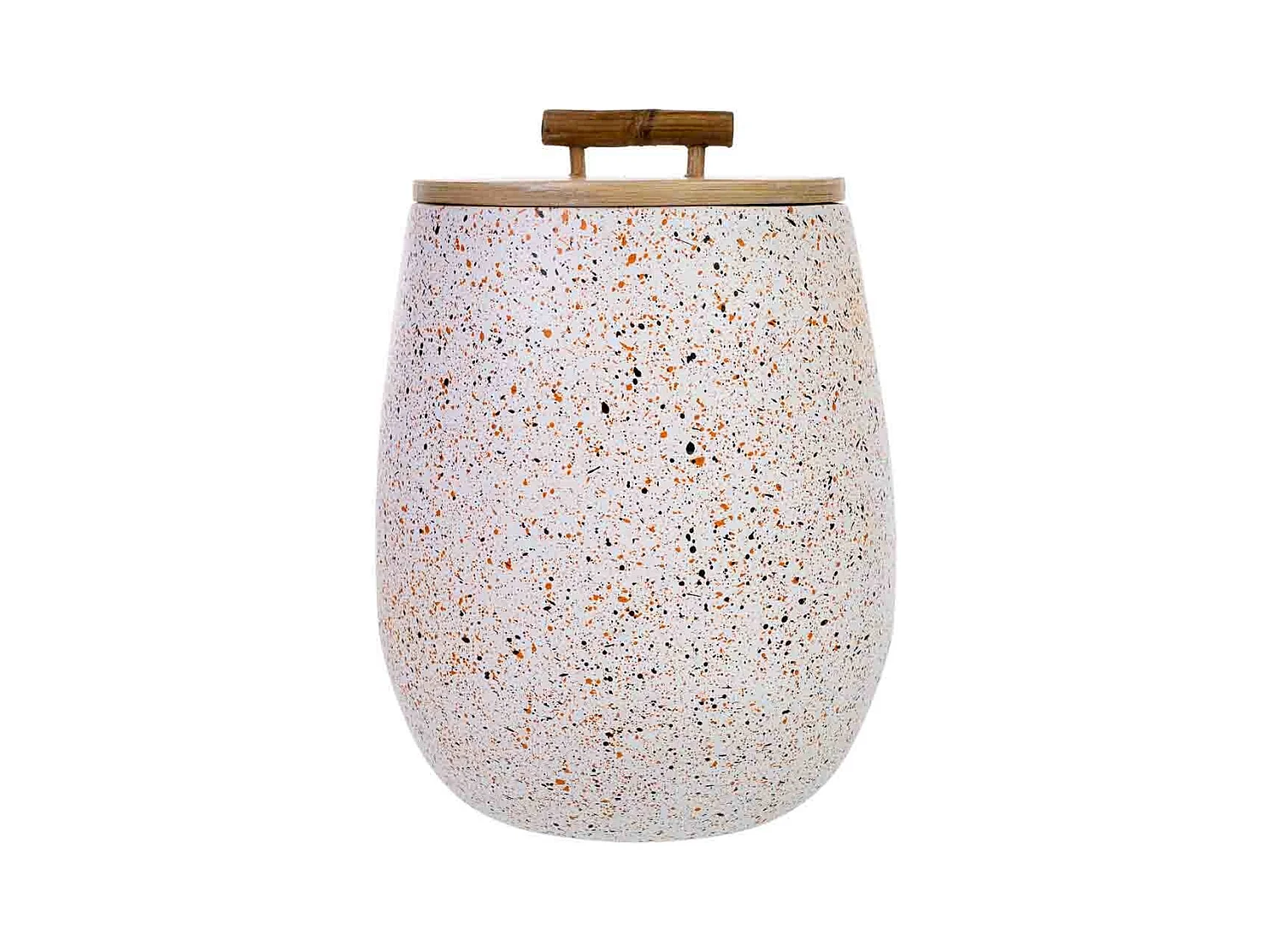 Coffret déco en bambou gris D14x19h cm