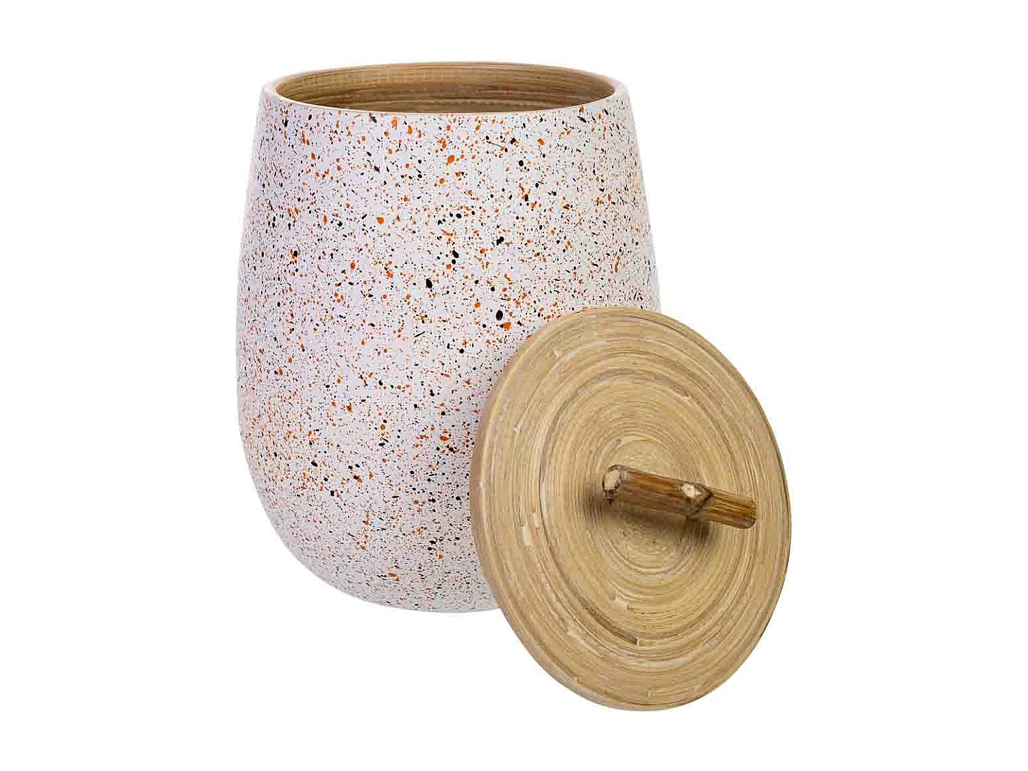 Graue Bambus-Dekobox D14x19h cm