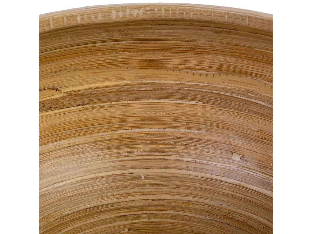 Coffret déco en bambou beige D21x15h cm