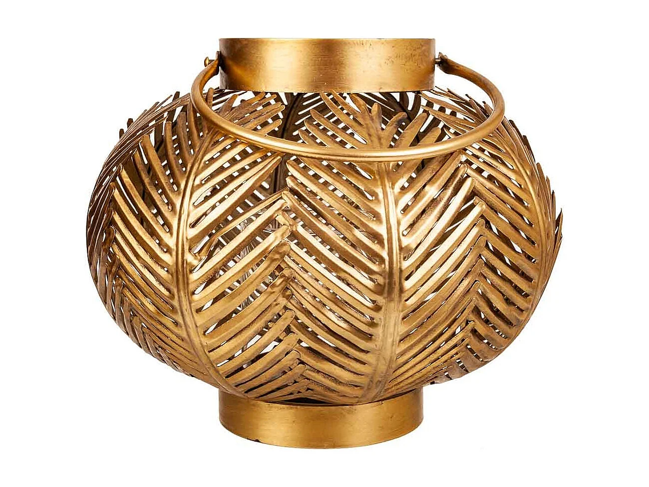 Goldener Kerzenhalter aus Metall, 34x34x27h cm