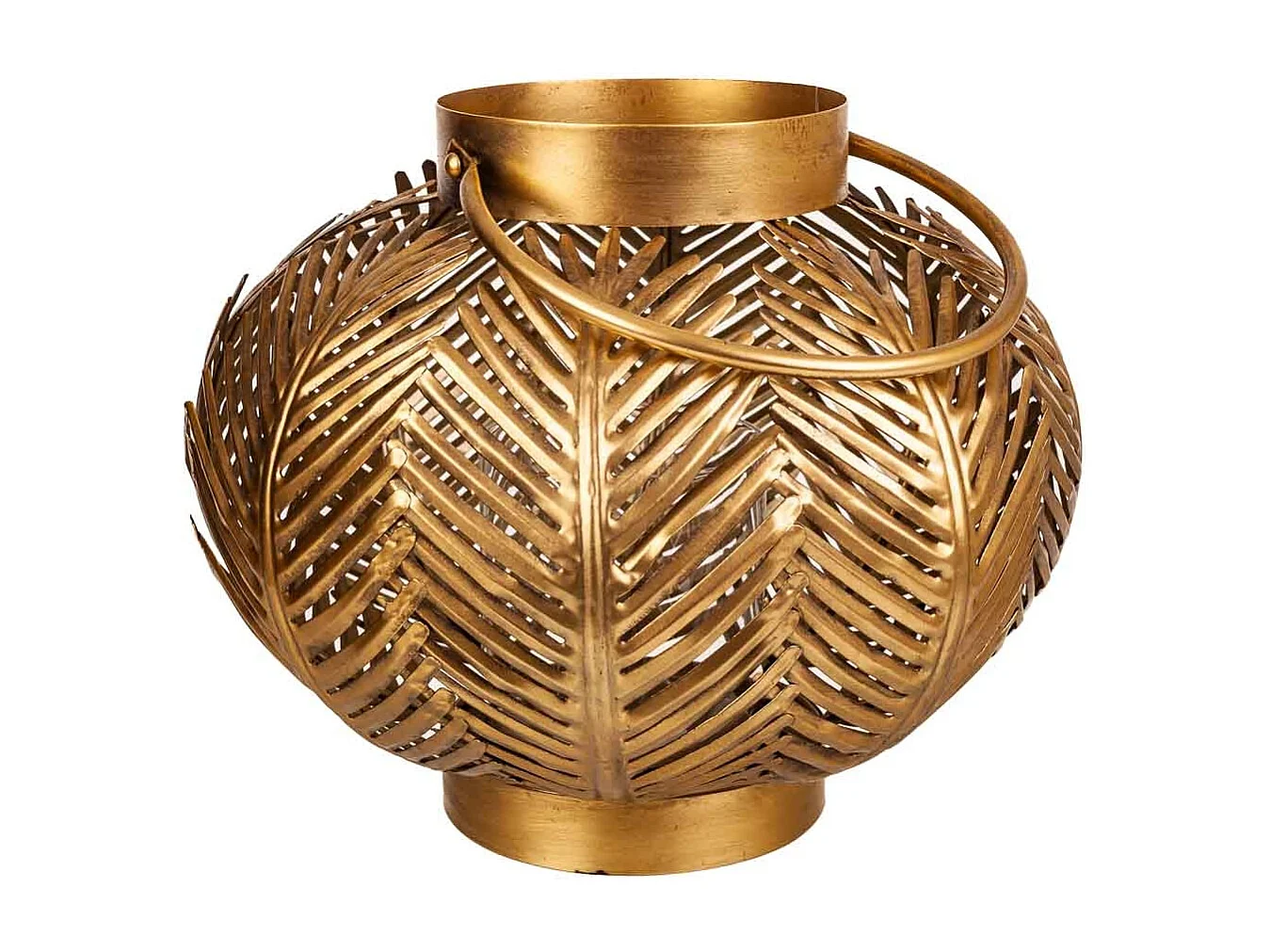 Goldener Kerzenhalter aus Metall, 34x34x27h cm