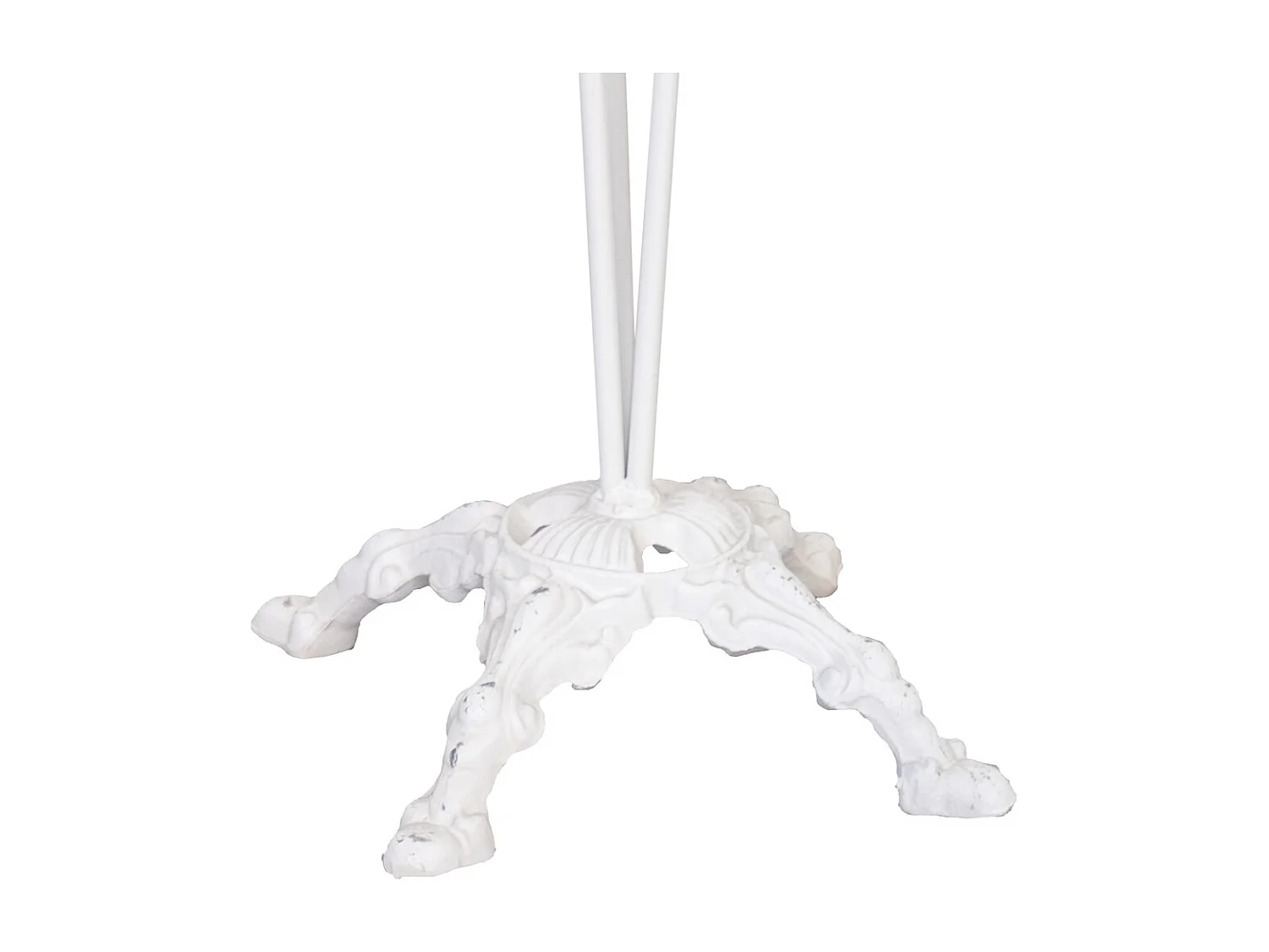 Candelabro de pie de metal envejecido blanco 35x35x110h cm