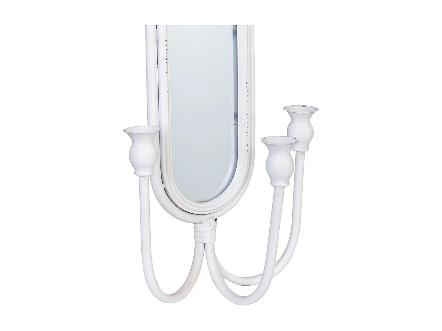 Candelabro de pared de metal envejecido dorado 26x13x62h cm