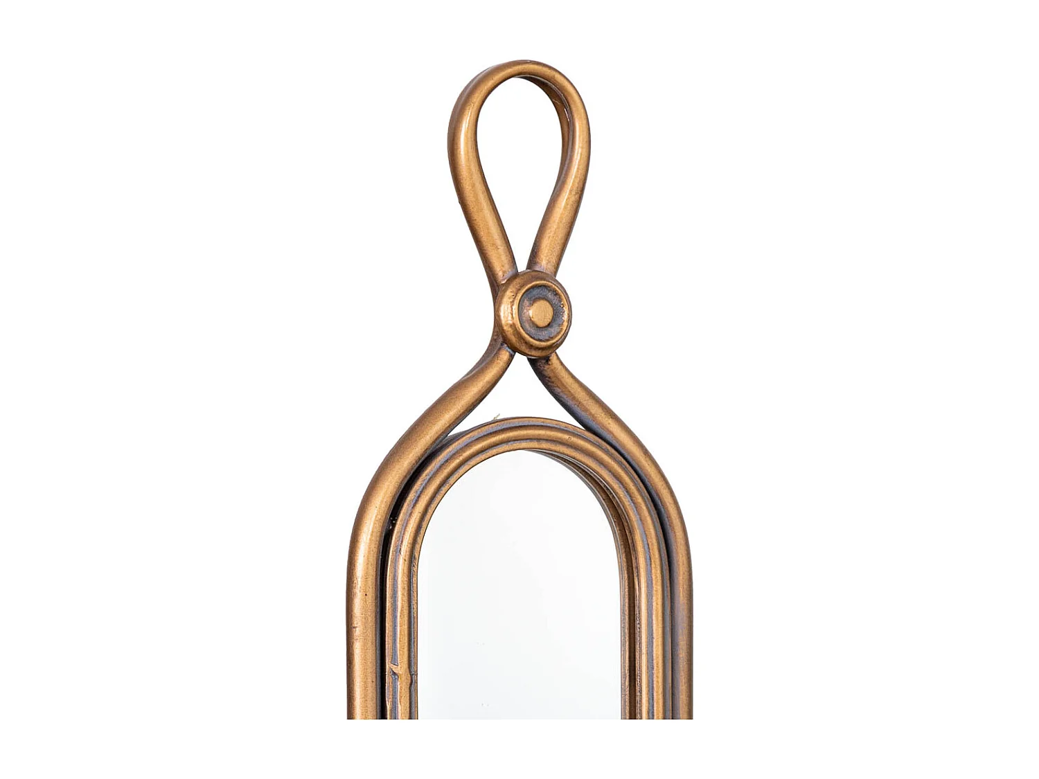 Candelabro de pared de metal envejecido dorado 26x13x62h cm